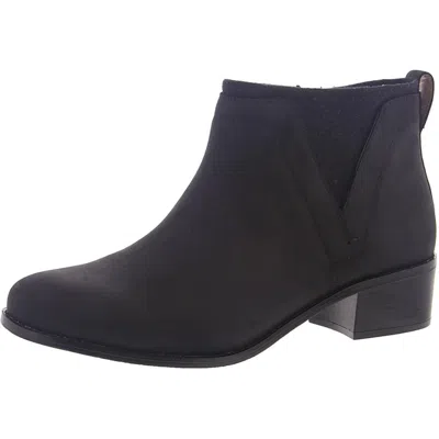 Vionic Hope Joslyn Womens Nubuck Stacked Ankle Boots In Black