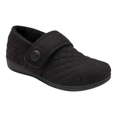 Vionic Jackie Terry Cloth Slipper In Black