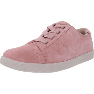 Vionic Jean Womens Suede Ankle Casual And Fashion Sneakers In Pink