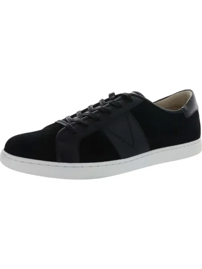 Vionic Jerome Mens Suede Lace Up Casual Shoes In Black