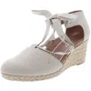Vionic Kaitlyn Womens Canvas Platform Wedge Heels In Brown
