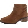 Vionic Kanela Womens Suede Slouchy Ankle Boots In Brown