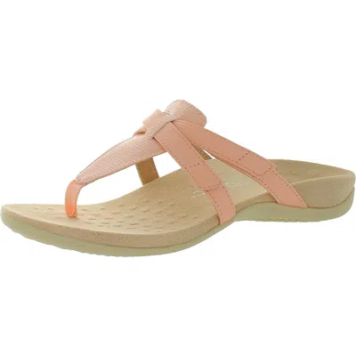 Vionic Karley Womens Leather Thong Slide Sandals In Multi