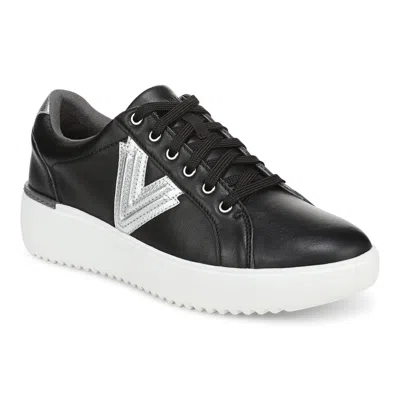 Vionic Kearny Platform Lace Up 2.0 Trainer In Black
