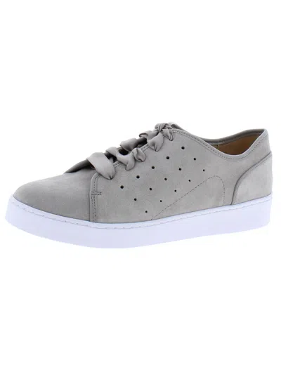 Vionic Keke Womens Suede Perforated Fashion Sneakers In Grey