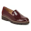 Vionic Kensley Loafer Women's Us 7.5 Red Patent Leather Slip-on Shoes Khd2678 In Burgundy