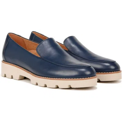 VIONIC KENSLEY LOAFERBLUE NAPPA LEATHER ROUND TOE SLIP ON SHOES GAL65