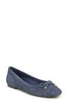 Vionic Klara Cap Toe Flat In Denim Blue