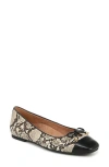 Vionic Klara Cap Toe Flat In Ivory Multi