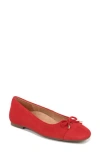 Vionic Callisto Suede Ballet Flat In Red