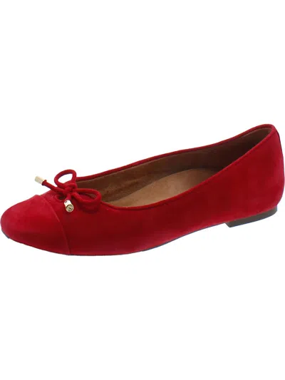 Vionic Klara Womens Comfort Insole Slip-on Ballet Flats In Red