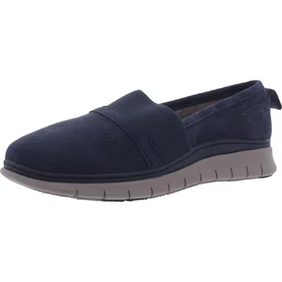 Vionic Kristi Womens Suede Slip On Loafers In Blue