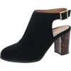 Vionic Lacey Tortoise Womens Suede Slingback Booties In Black