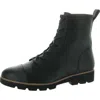 Vionic Lani Womens Padded Insole Lace-up Ankle Boots In Black