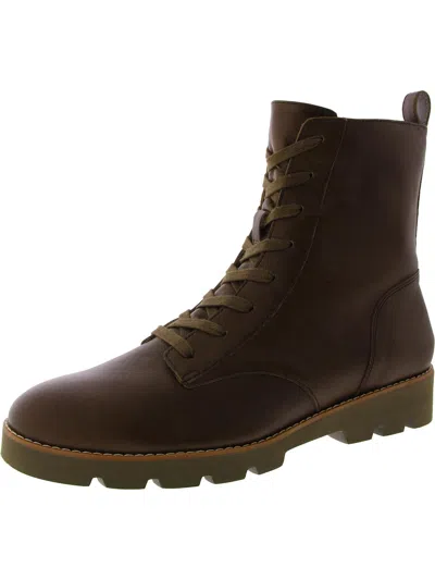 Vionic Lani Womens Padded Insole Lace-up Ankle Boots In Brown