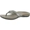 Vionic Lida Womens Leather Slip On Thong Sandals In Animal Print