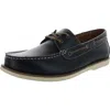 Vionic Lloyd Mens Leather Slip On Moccasins In Blue