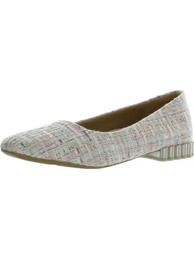 Vionic Luxana Womens Square Toe Flats Shoes In Multi