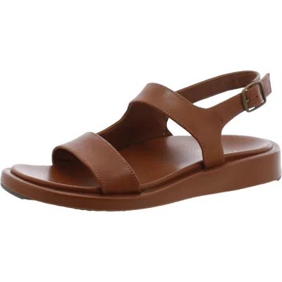 Vionic Madera Womens Leather Open Toe Ankle Strap In Brown