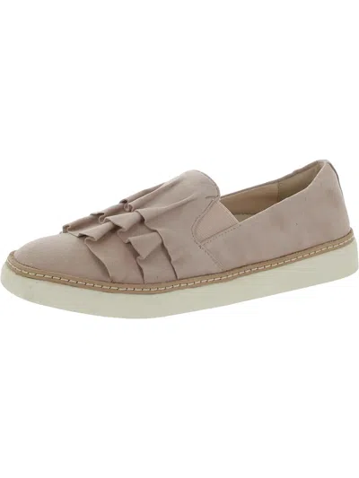 Vionic Mahalo Womens Suede Ruffle Flats In Neutral