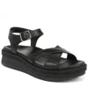 Vionic Mar Leather Sandal In Black