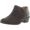 Vionic Marissa Womens Animal Print Suede Shooties In Black