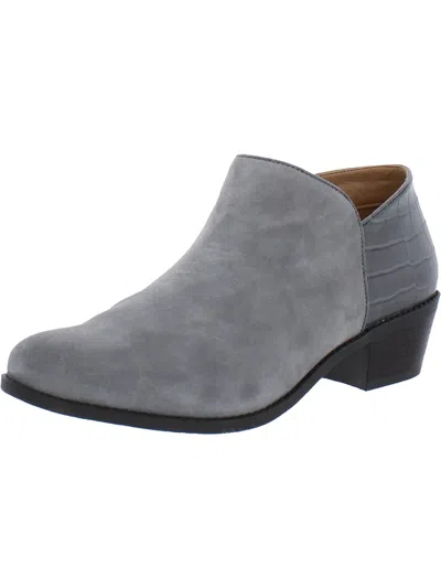 Vionic Marissa Womens Suede Embossed Booties In Pink