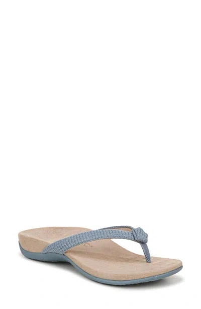 Vionic Mattie Flip Flop In Vintage Blue Haze