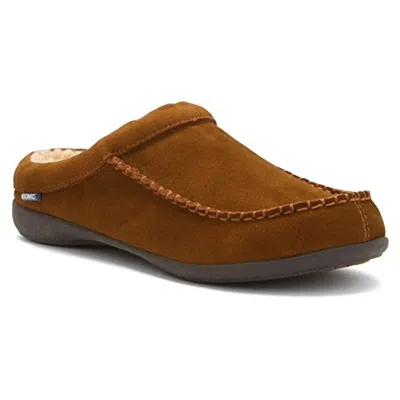 Vionic Men's Barrow Open Back Slippers In Chestnut In Brown