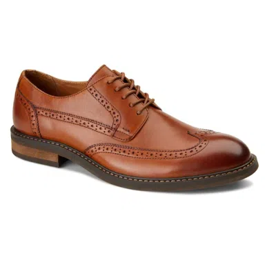 Vionic Men's Bowery Bruno Oxford Shoes In Dark Tan In Multi