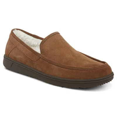 Vionic Men's Gustavo Slipper In Toffee Suede In Multi