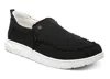 Vionic Men's Seaview Canvas Slip-on Shoes In Black In Black