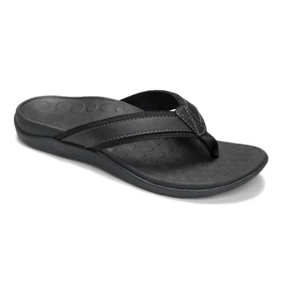 Vionic Men's Tide Toe Post Sandal In Black