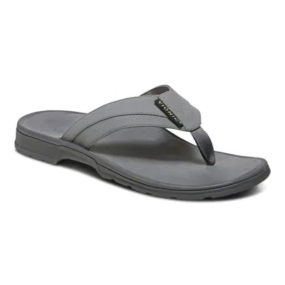 Vionic Men's Wyatt Thong Sport Sandal In Grey In Gray