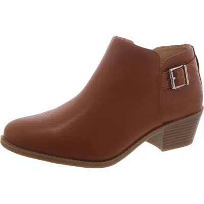 Vionic Millie Womens Zipper Comfort Booties In Brown