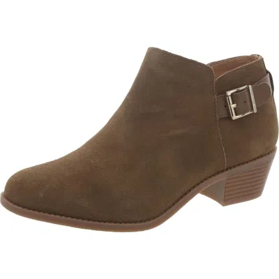 Vionic Millie Womens Zipper Comfort Booties In Green