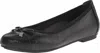 Vionic Minna Womens Leather Toe Cap Ballet Flats In Black