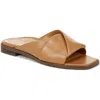 Vionic Miramar Womens Criss-cross Slide Sandals In Camel