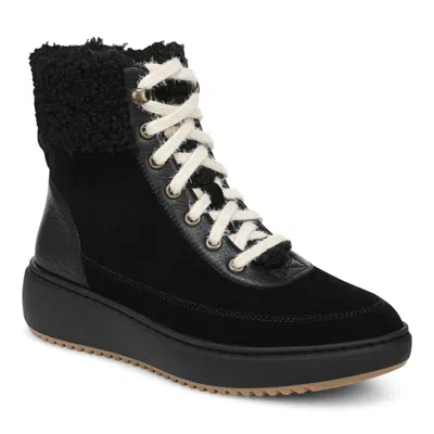 Vionic Olympia Lace Up Boot In Black