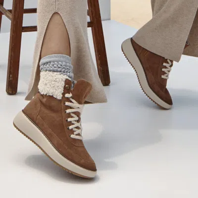 Vionic Olympia Lace Up Boot In Brown