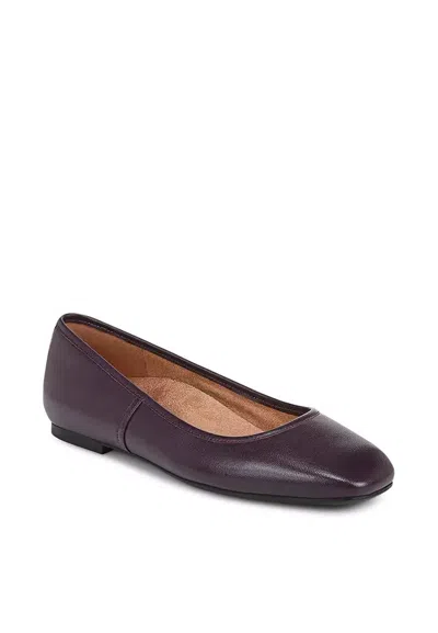 VIONIC ORINDA BALLET FLATS WOMENS WINTER PLUM PURPLE LEATHER SHOES ZAP122