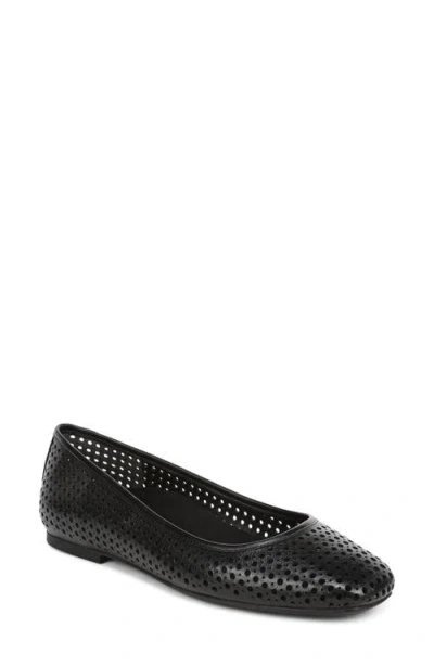 Vionic Orinda Perforated Ballet Flat In Black