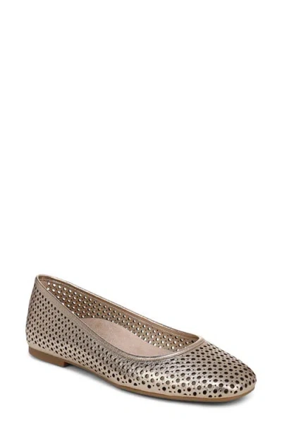 Vionic Orinda Perforated Ballet Flat In Brown