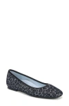 Vionic Orinda Square Toe Flat In Denim Multi