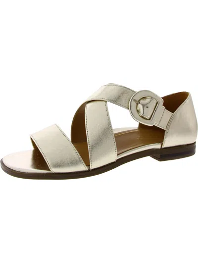 Vionic Pacifica Womens Leather Open Toe Strappy Sandals In Multi