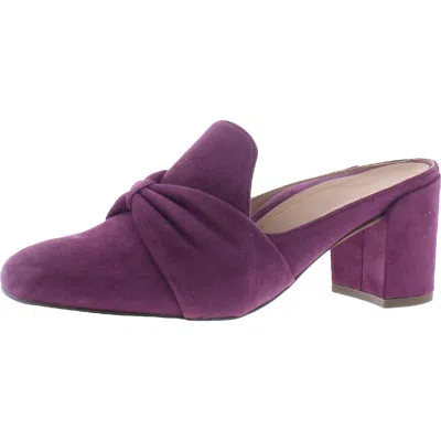 Vionic Presley Womens Suede Square Toe Mules In Red
