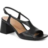 Vionic Raquel Slingback Block Sandal In Black