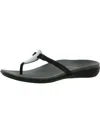 Vionic Raysa Womens Patent Leather Thong Flip-flops In Multi