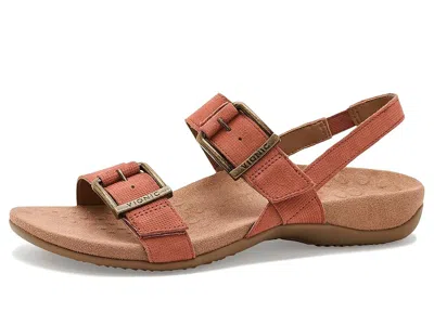 Vionic Reese Slingbacks Women's Sandals Apricot Brandy Embossed Suede: 9.5 W In Brown