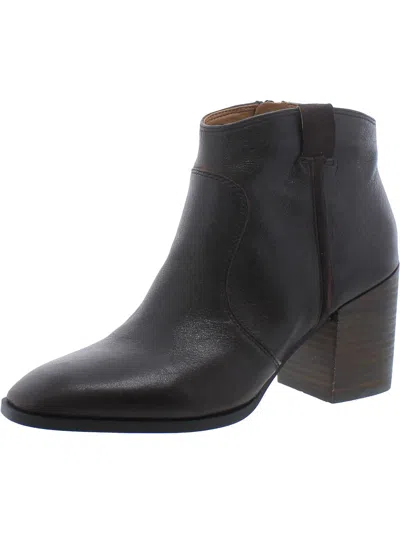 Vionic Regan Womens Leather Heels Ankle Boots In Multi